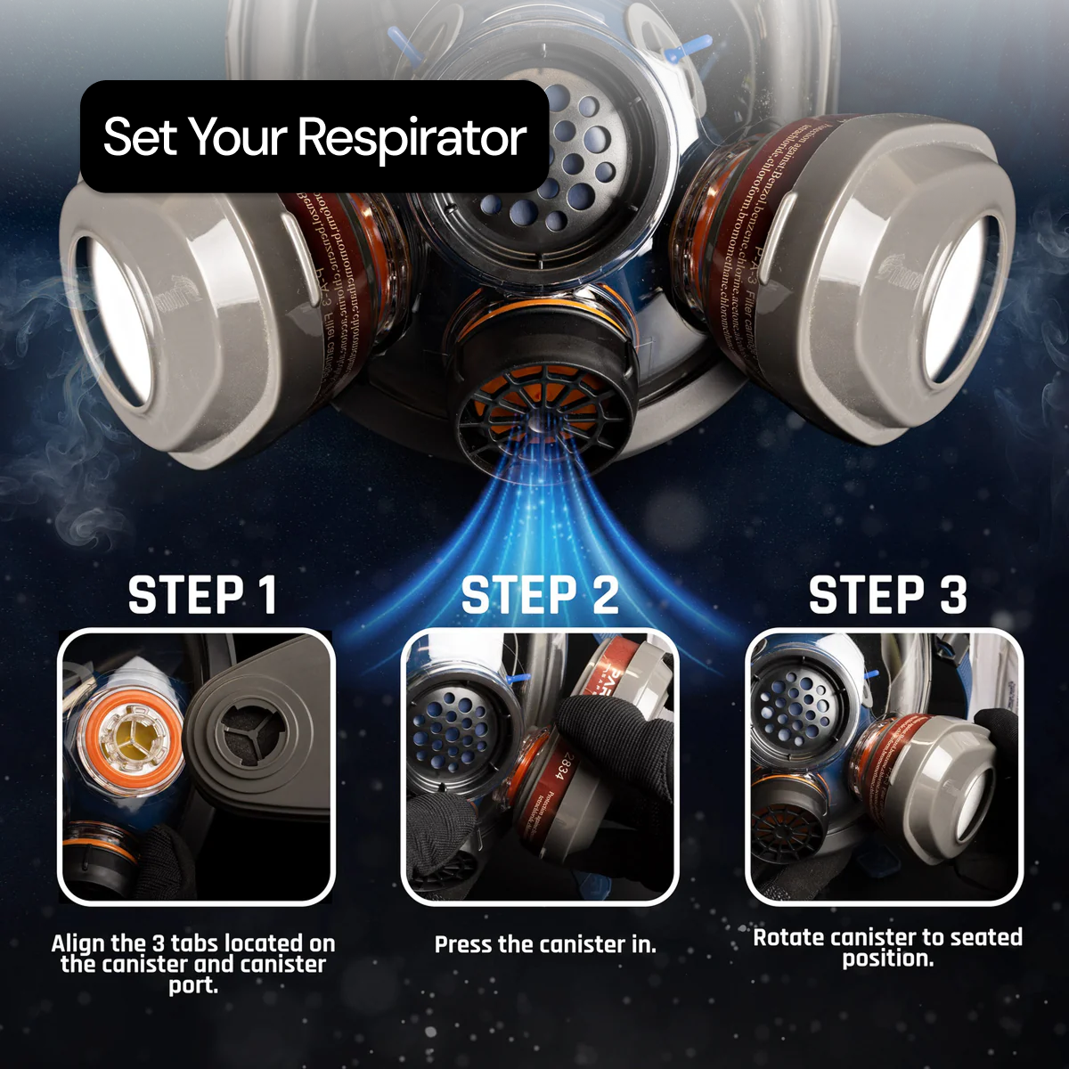PD-101 Full Face Respirator — Superstratum Featured Bundle with 2 Filters
