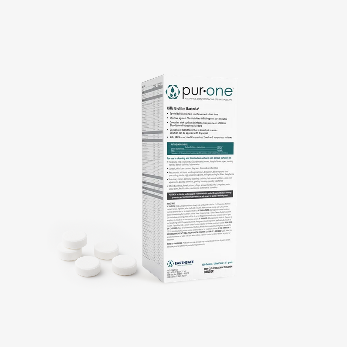 PurOne Disinfection Tablets (20PK) – EPA-Registered | Eliminates ...